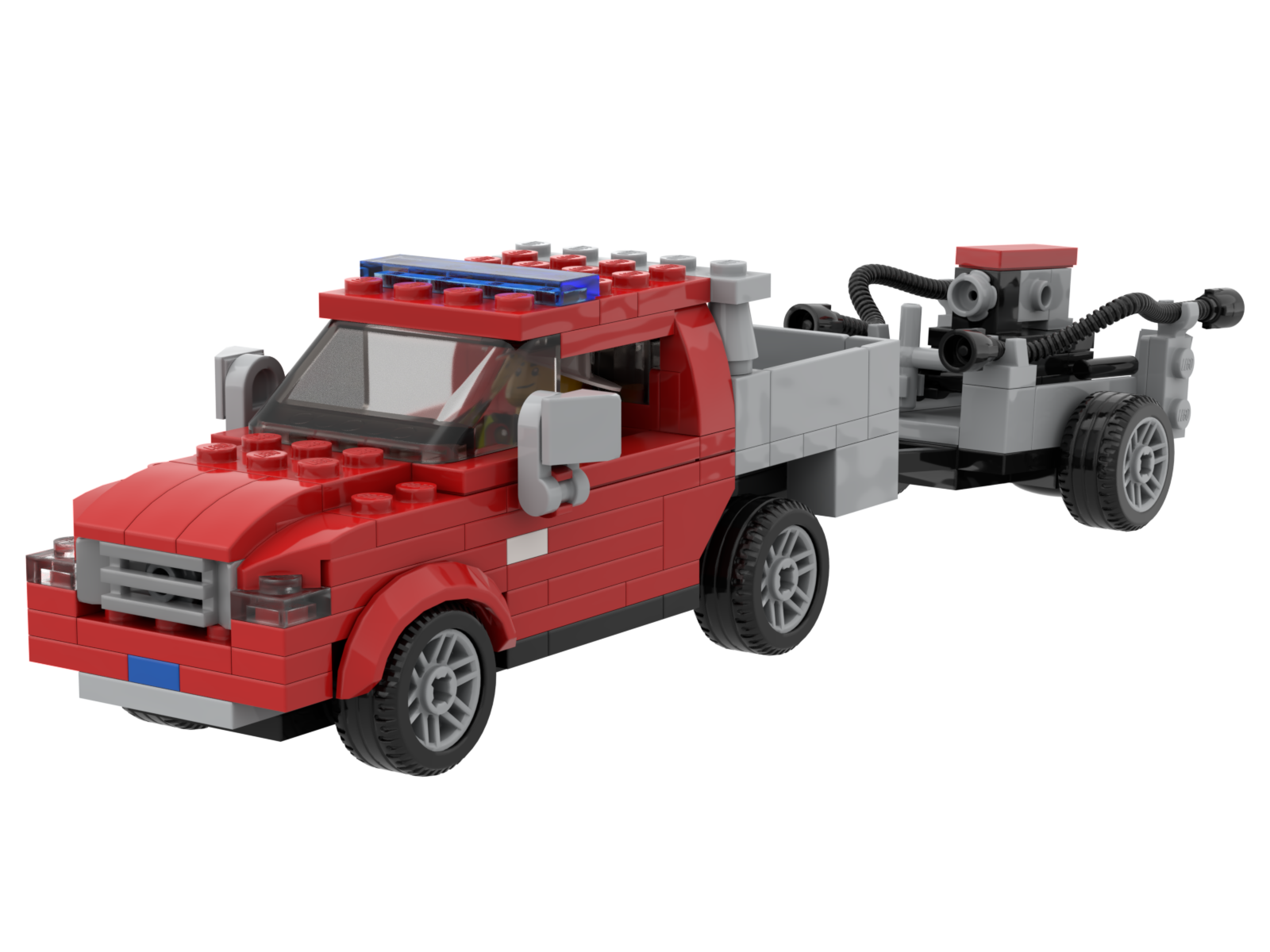 Mehrzweckfahrzeug MZF und Motorspritze MS als LEGO®-Modell